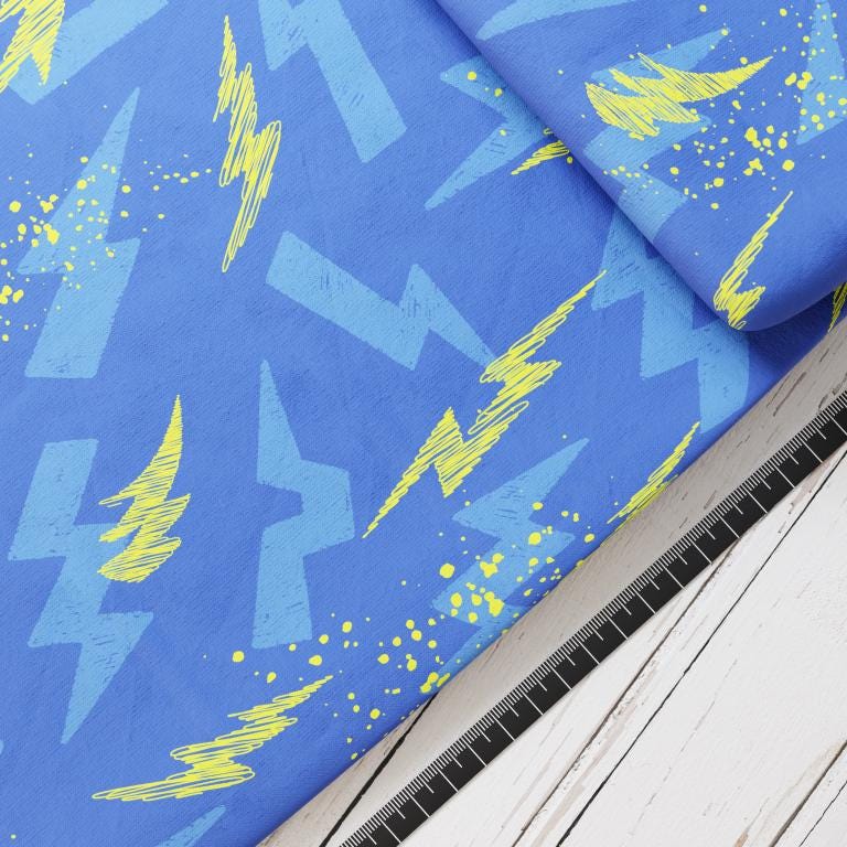 Baumwollsatin: Donnerdino - perfekt für Schultüten, Accessoires zur Einschulung - T-Rex, Dinosaurier, Triceratops