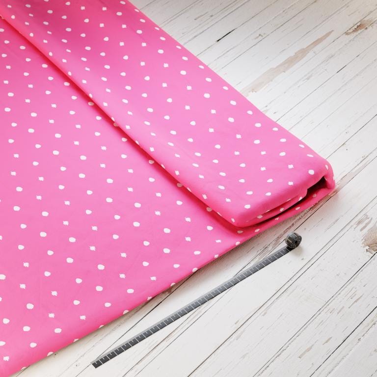 Baumwollsatin: Erdbeerzauber - perfekt für Schultüten, Accessoires zur Einschulung - Erdbeeren, Pink, Rosa