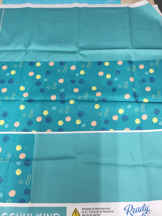 Sofortkauf: Schultüten Nähset - Muster + Geschwistertüte- Blaue Lagune- Baumwoll-Panel zum selber nähen - 70 cm und 35 cm