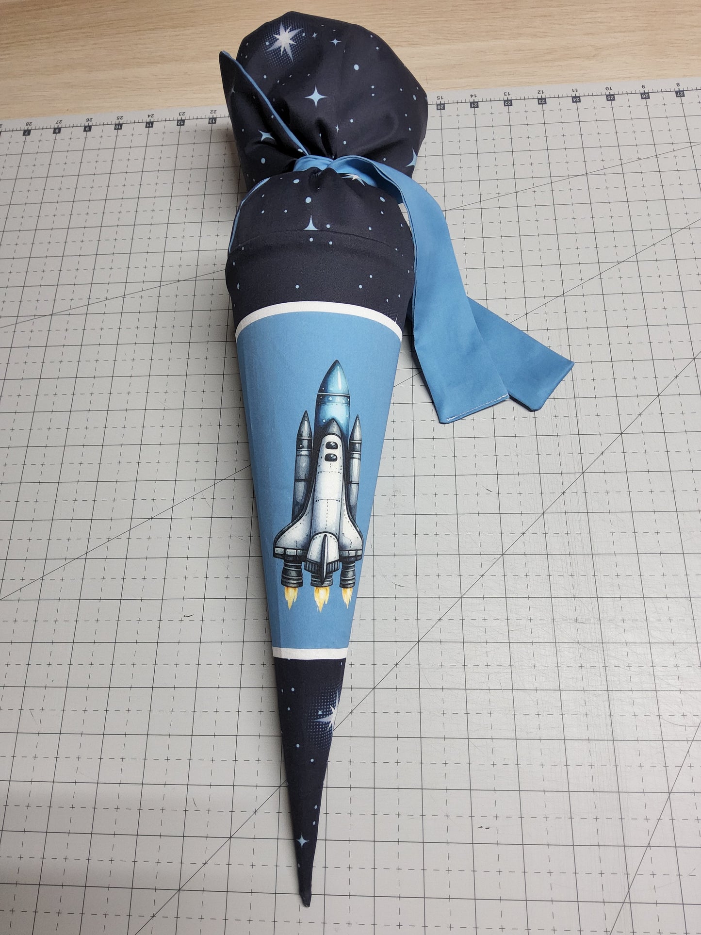 Sofortkauf 35cm: Zuckertüte 35cm mit Rohling, "Rakete" (Geschwistertüte) - wie abgebildet