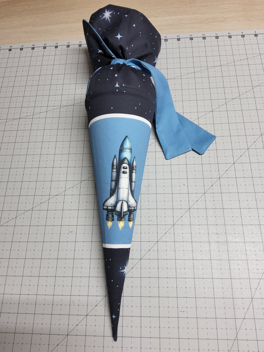 Sofortkauf 35cm: Zuckertüte 35cm mit Rohling- Rakete (Geschwistertüte) - wie abgebildet