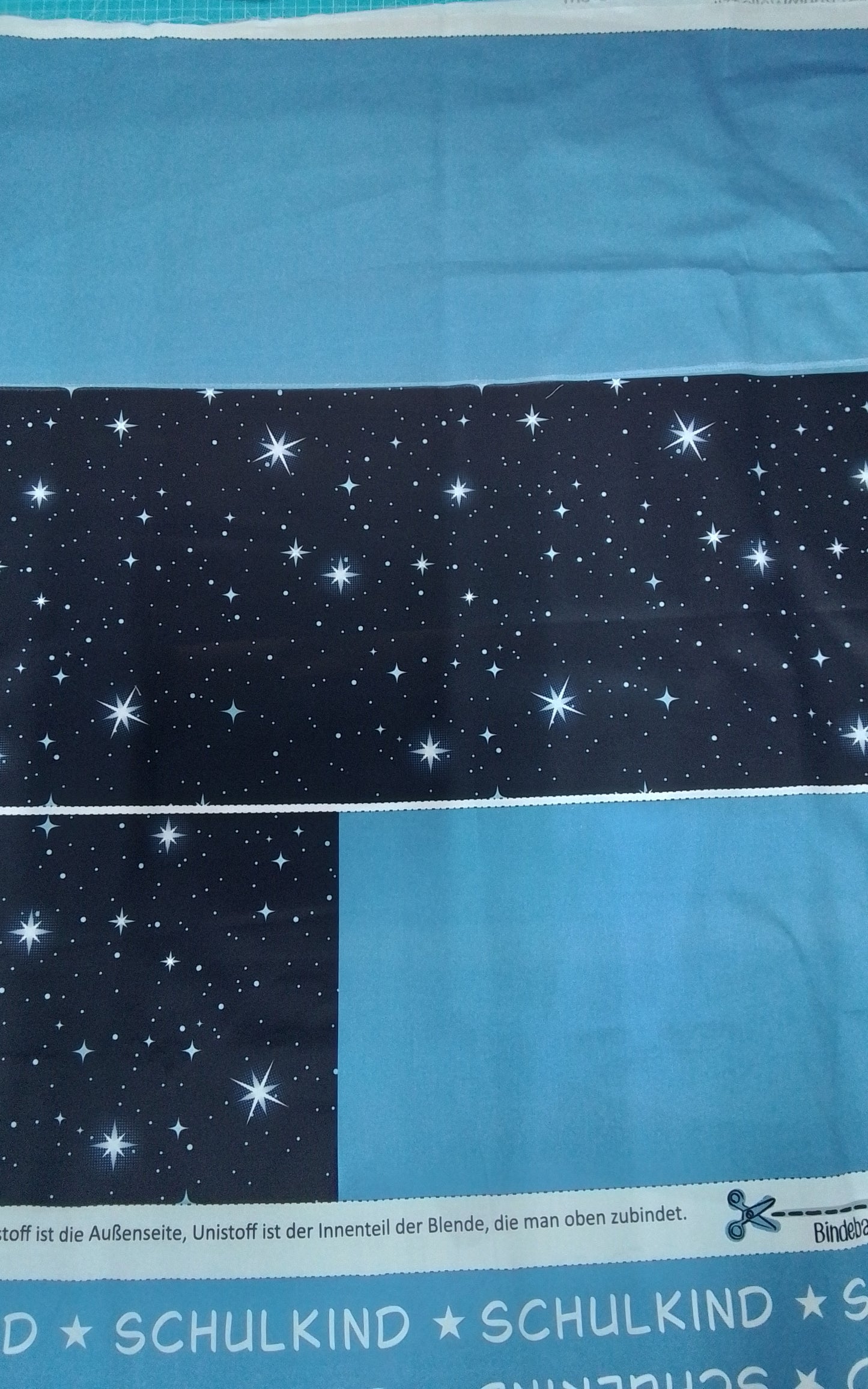 Sofortkauf: Schultüten Nähset - Muster+Leo+Naht durchgehend- Geschwistertüte-"Rakete auf Weltall Nachtblau"-Baumwoll-Panel zum selber nähen- 85 cm und 35 cm.Wie abgebildet!!!