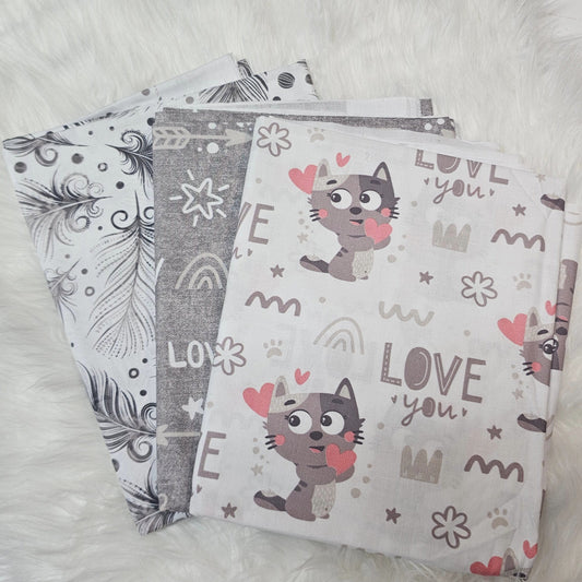 Sofortkauf: Popeline ca. 150 x 100 cm - Set 2 - 3 Stück