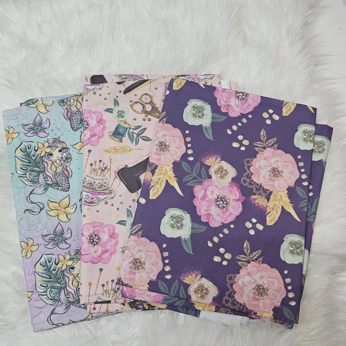 Sofortkauf: Popeline ca. 150 x 100 cm - Set 1 - 3 Stück