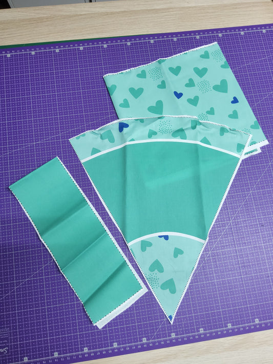 Sofortkauf 35cm: 35 cm Geschwistertüte aus Baumwolle als Nähset - wie abgebildet