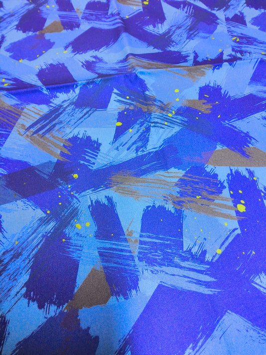 Sofortkauf: Baumwolle- Meterware ca. 150 x 100 cm - " Blau graue Streifen auf Hellblau " (Nr. 173)