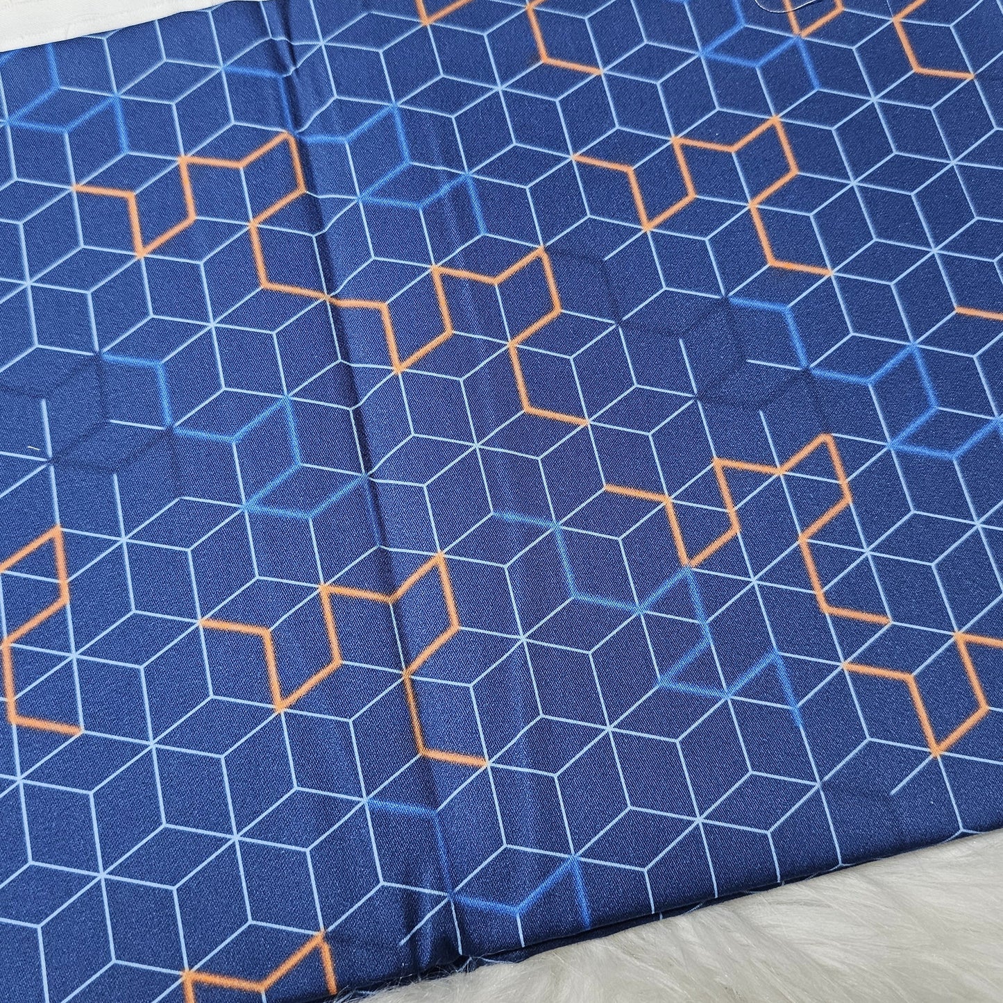 Sofortkauf: Baumwolle ca. 150 x 100 cm - Blaues Muster