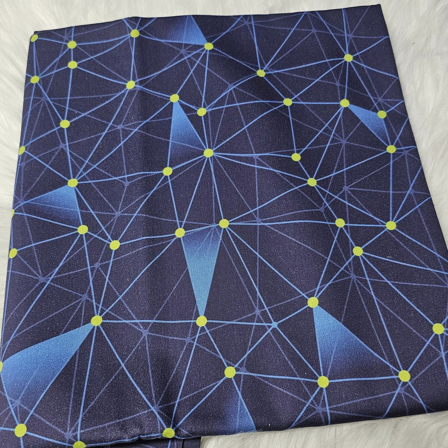 Sofortkauf: Bio Baumwolle Stoffmix ca. 150 x 100 cm - Geometric Blue, Probedruck