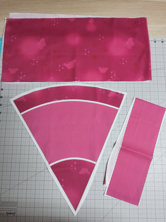 Sofortkauf 35cm: 35 cm (Geschwistertüte) aus Baumwolle als Nähset - "Feenlicht Pink" -  wie abgebildet