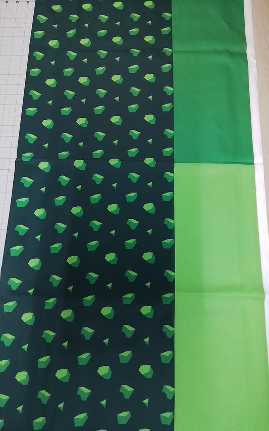 Sofortkauf: Baumwolle Stoffmix  ca. 150 x 100 cm - " Kristall grün-Dino" (Kleine Flecken auf Grün-siehe Bild)
