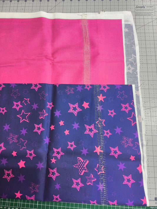Sofortkauf: Baumwolle Stoffmix  ca. 150 x 100 cm -" Pink Stars Peggy" - Naht durchgehend -siehe Bild - (Nr. 128)