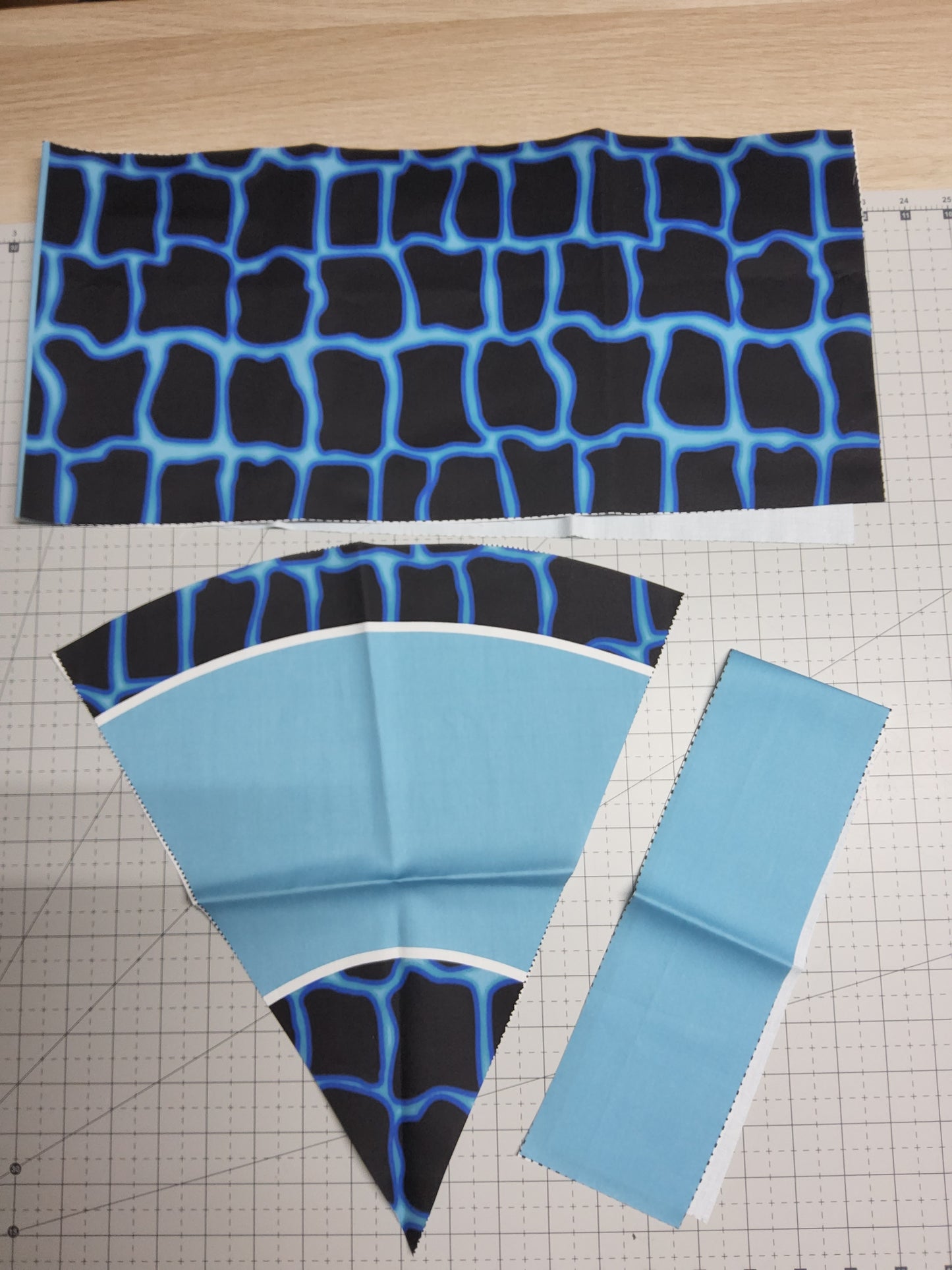 Sofortkauf 35cm: 35 cm (Geschwistertüte) aus Baumwolle als Nähset - "Dark wirt Stripes" - wie abgebildet