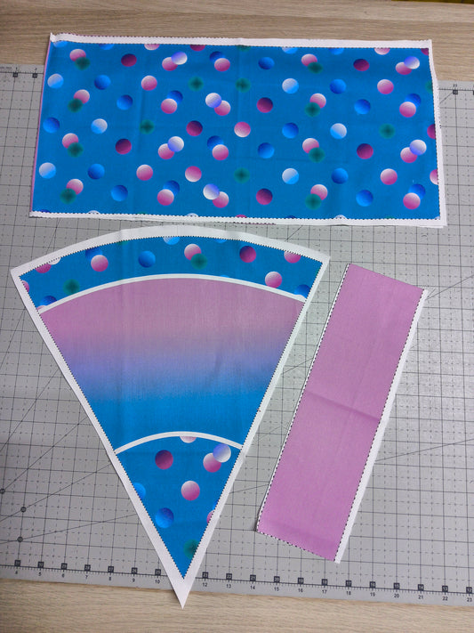 Sofortkauf DIY: 35 cm (Geschwistertüte) aus Baumwolle als Nähset - " Ozeanfreunde " - wie abgebildet - ( Nähset Geschwistertüte Nr. 109 )
