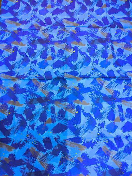 Sofortkauf: Baumwolle- Meterware ca. 150 x 100 cm - " Blau graue Streifen auf Hellblau " (Nr. 173)