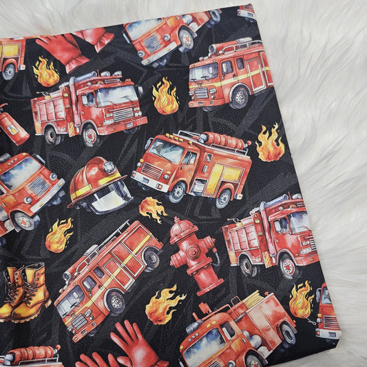 Sofortkauf: Baumwolle ca. 150 x 100 cm - Feuerwehr