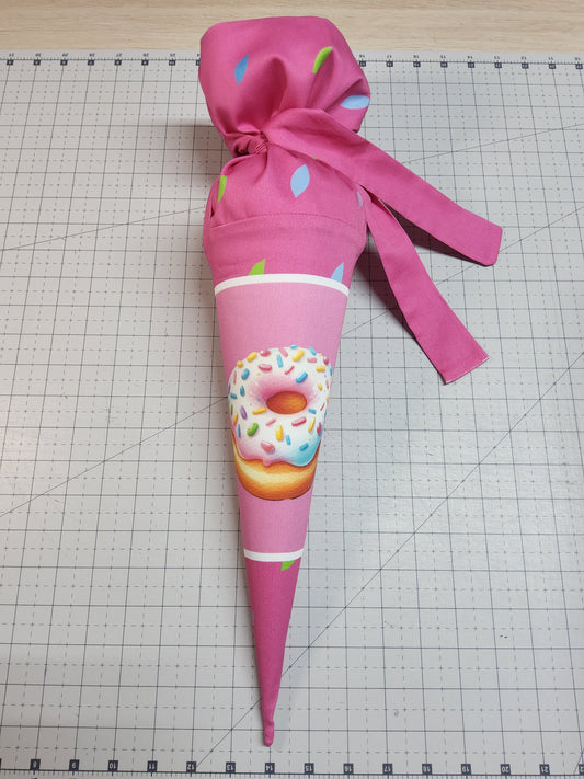 Sofortkauf 35cm: 35 cm (Geschwistertüte) aus Baumwolle als Nähset "Donut auf Candybar"- wie abgebildet