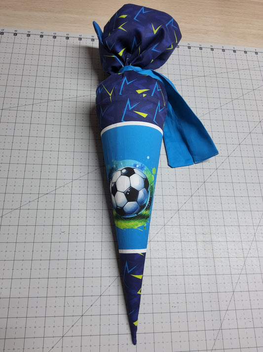 Sofortkauf 35cm: Zuckertüte 35cm mit Rohling- Fussball (Geschwistertüte) - wie abgebildet