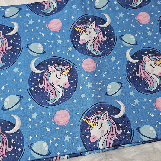 Sofortkauf: Baumwolle ca. 150 x 100 cm - Einhorn auf blau