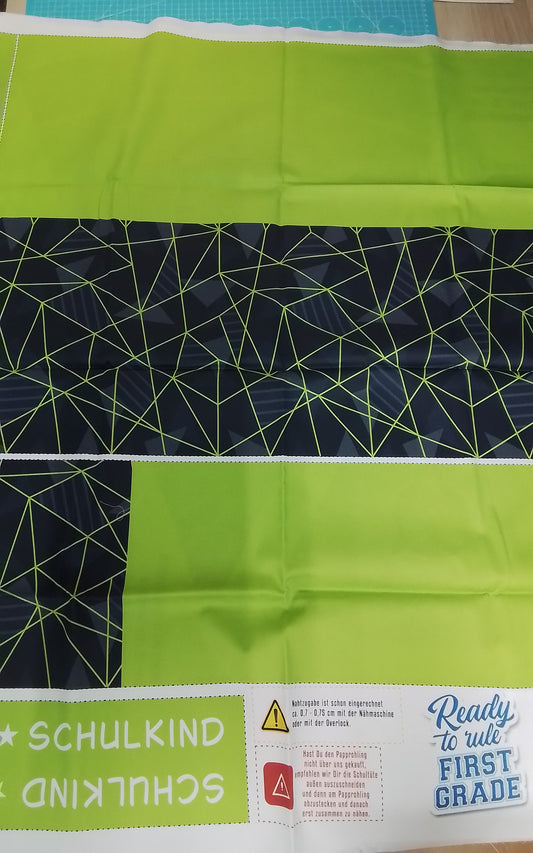 Sofortkauf: Schultüten Nähset - Muster+Oskar+Schulkind 2020 - Geschwistertüte-" Panther brüllend im Gras auf Dark with Stripes -Baumwoll-Panel zum selber nähen- 70 cm und 35 cm.Wie abgebildet!!!
