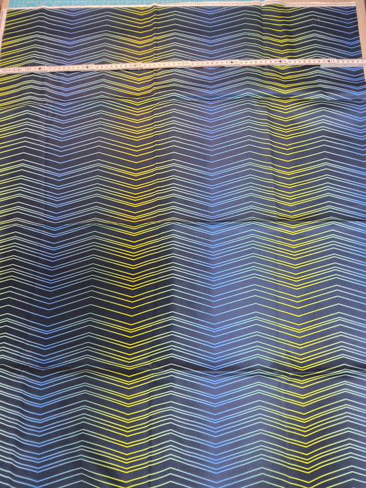 Sofortkauf: Baumwolle- Meterware ca. 100 x 75 cm - " Roboter Streifen " ( Nr. 150)