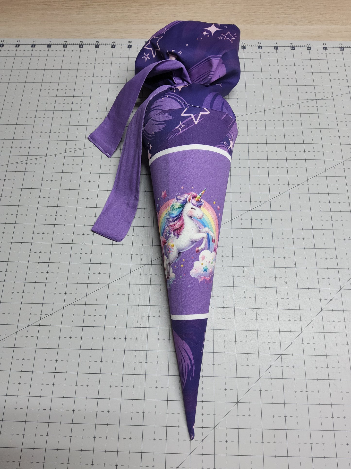Sofortkauf 35cm: Zuckertüte mit Rohling 35 cm (Geschwistertüte) Einhorn - wie abgebildet